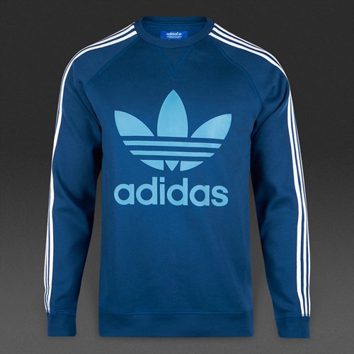 Adidas Originals Adi Trefoil Crew Top Shadow Blue for Men